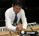 ピアノの88鍵盤ごとの音色やバランスを整える「整音」